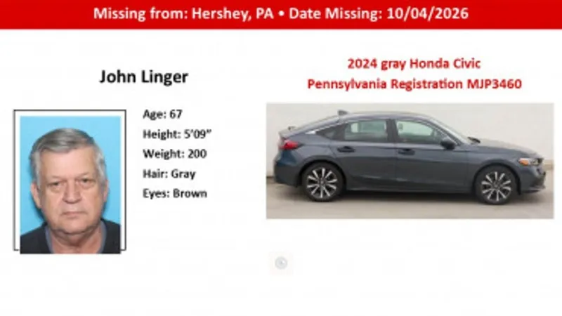 Police search for 67-year-old man last seen at hospital in Dauphin County