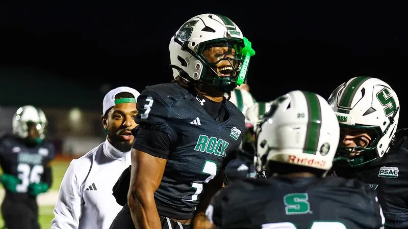 Rock football stays at No. 8 in national poll