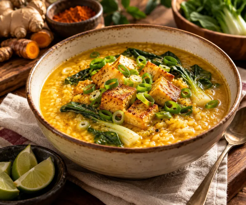 Golden Lugaw Soup--a warm, comforting hug for October