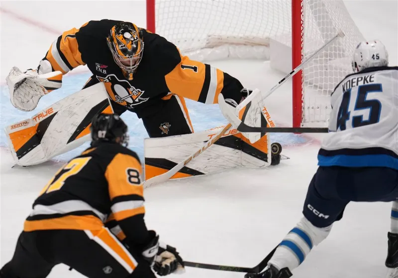 The Penguins take their first loss as the Jets spoil Sergei Murashov's season debut