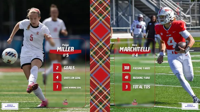 Miller and Marchitelli Named Rebich Investments Fighting Scots of the Week