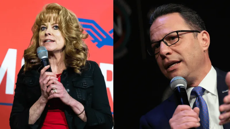 Gov. Shapiro, Stacy Garrity debate AI, gas, skill games, ahead of midterms