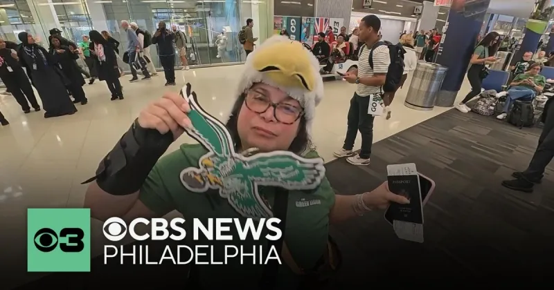 Birds fans party at PHL before flying to London for Eagles-Jaguars