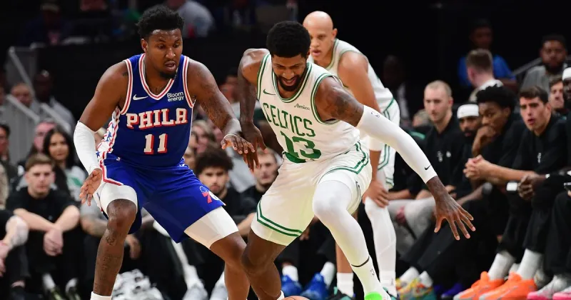 Jaylen Brown sits in Boston, but Sixers battle Paul George in preseason action