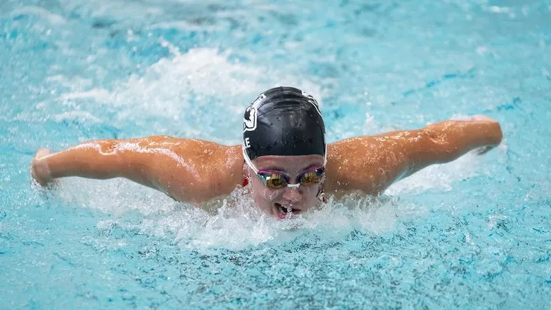Swimming finishes second at home invitational