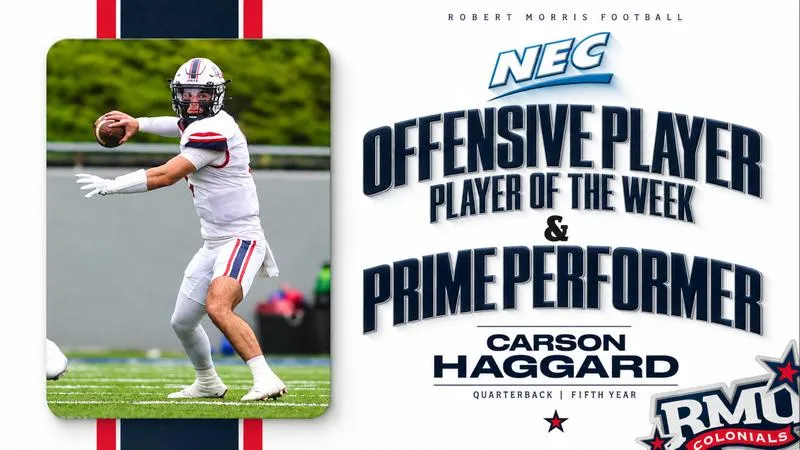 Haggard's Hot Streak Continues with Third Straight NEC Offensive Award