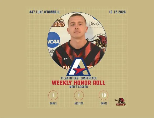 O'Donnell Draws Mention on AEC Men's Soccer Weekly Honor Roll