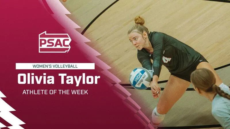 WVB: Taylor earns fourth PSAC East Defensive Athlete of the Week honor