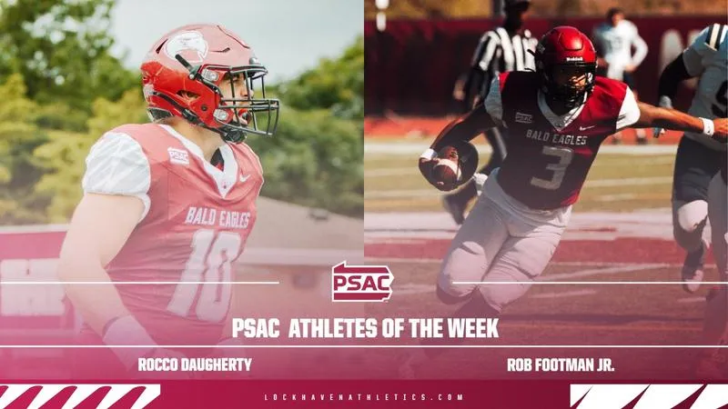 FB: Daugherty & Footman sweep PSAC West Athlete of the Week awards