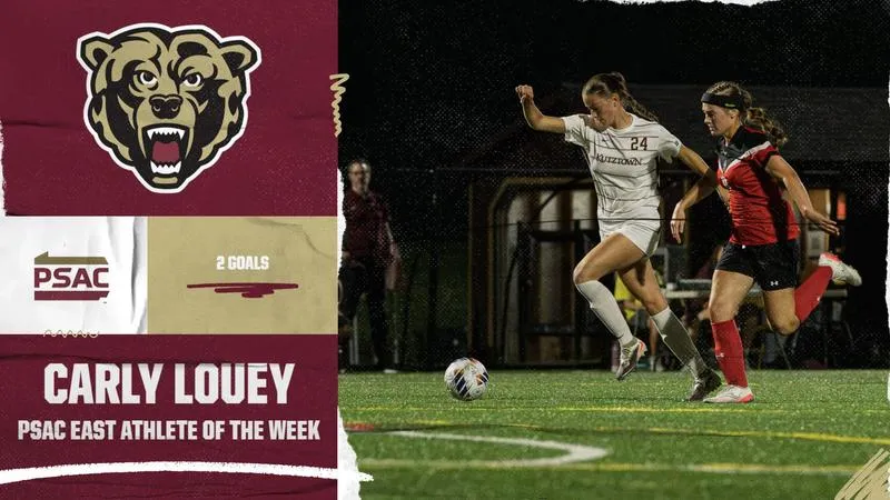 Louey collects second PSAC East Athlete of the Week award of the season