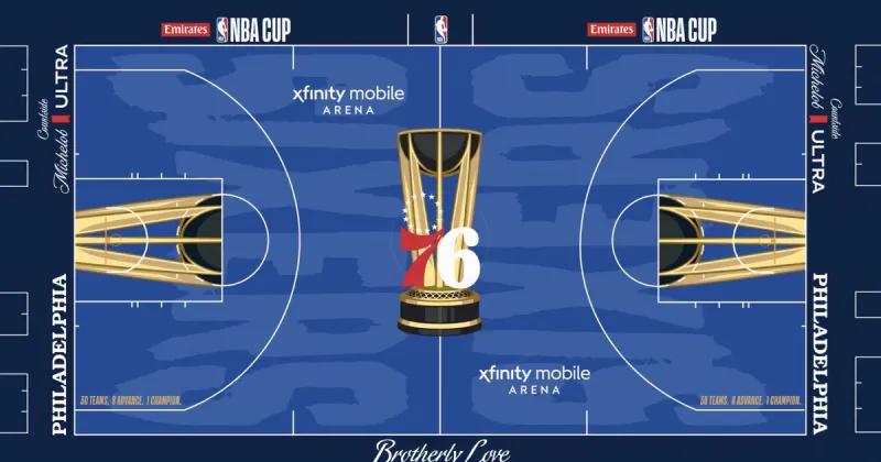 Sixers reveal court for 2026 NBA Cup
