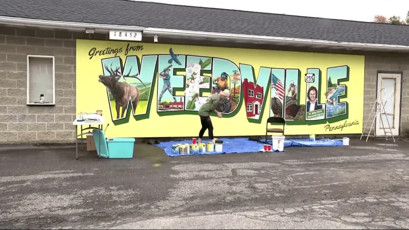 Community mural in Weedville highlights local wildlife, outdoor recreation