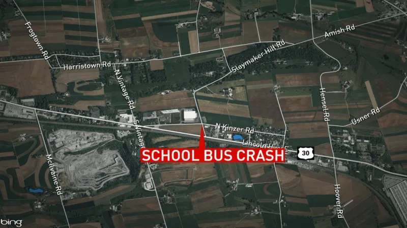School bus with 20 kids on board crashes in Lancaster County, multiple injured: dispatch