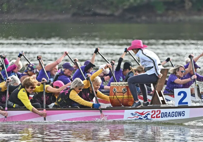 Breast cancer survivors find inspiration and friendship in dragon boat racing