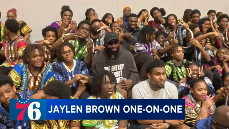 Exclusive 1-on-1: 76ers star inspires youth during school tour