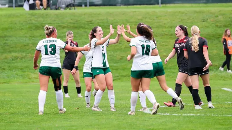Rock clinches PSAC Tournament berth after 4-0 win vs. Seton Hill