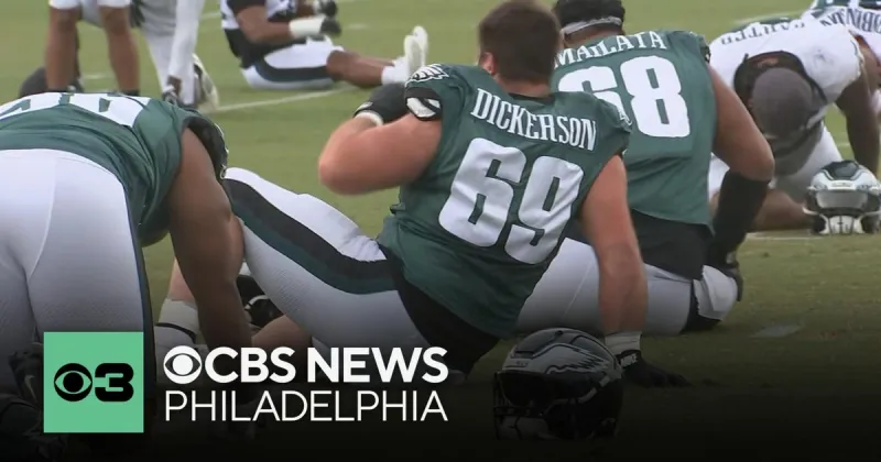 Injured Landon Dickerson returns to Eagles practice