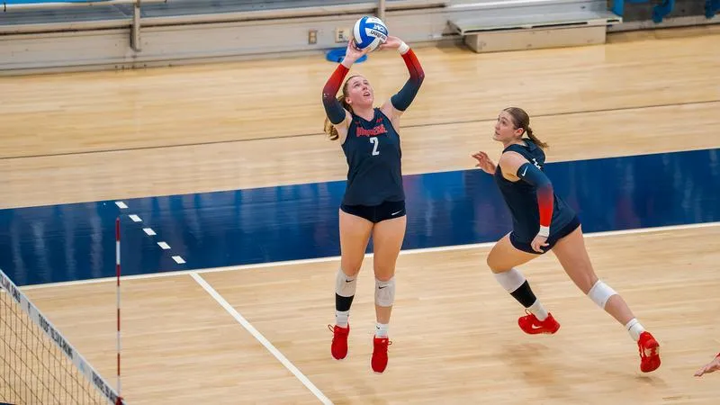 Dukes Rally to Force Fifth Set at Rhode Island