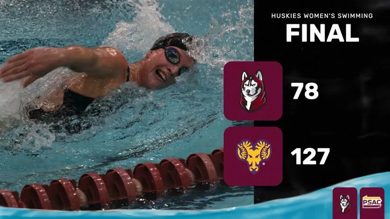 Luddecke Wins Twice, Huskies Edge West Chester in Thrilling 400 Freestyle Relay