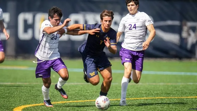 Men's Soccer Shuts Out Goucher 3--0 for First Win of 2026