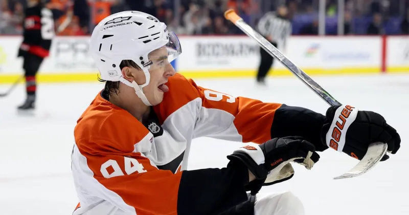 Michkov, Martone lead Philadelphia Flyers past Senators for 1st win of season