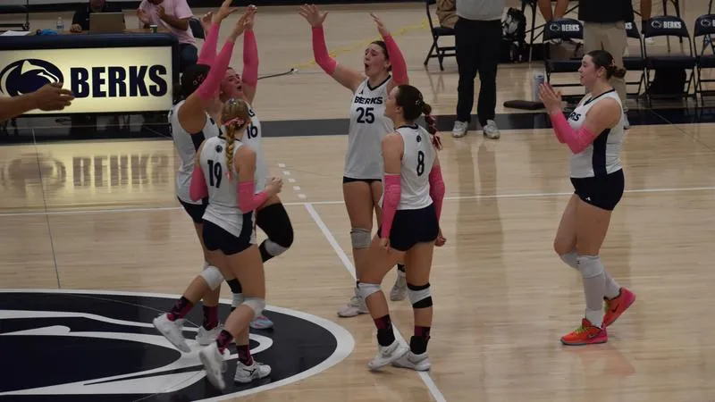 Women's Volleyball Defeats Notre Dame of Maryland in Four Sets