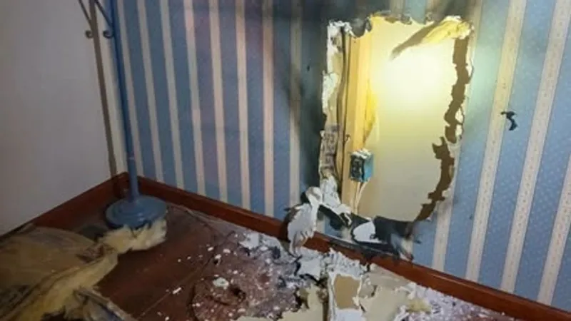 PHOTOS | Power surge sends Mifflin County woman's couch up in flames