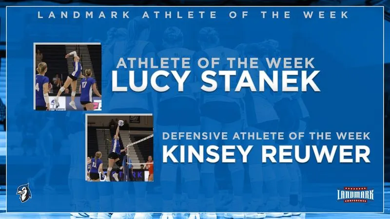 Stanek and Reuwer Sweep Landmark Volleyball Athlete of the Week Awards