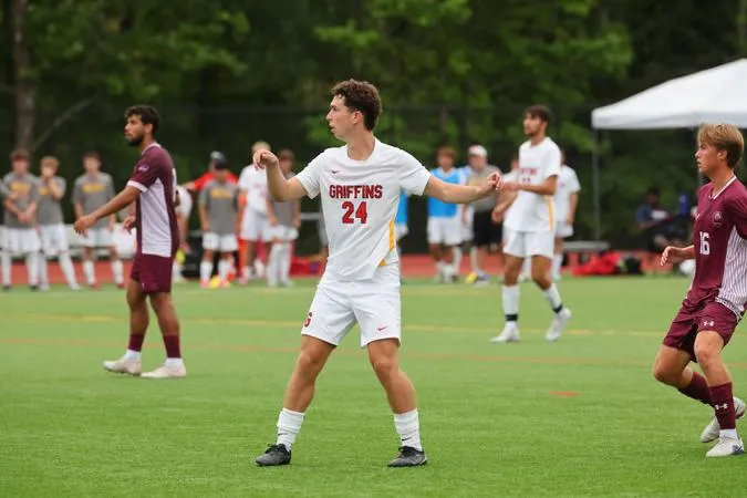 Christensen Strikes First as Griffins Battle Penn State Abington in Final Non-Conference Matchup