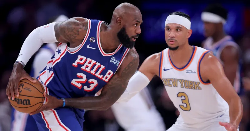 In debuts of LeBron James, Jaylen Brown, Sixers spoil Knicks' ring night