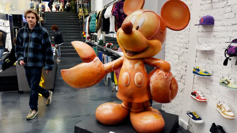 Oddball 6-foot 'Lobsta Mickey' statue returns to Boston