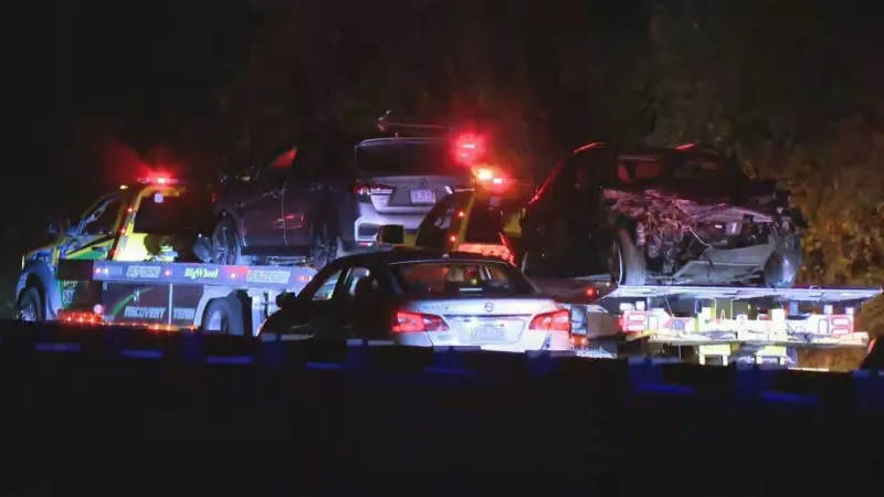 Eight people sent to hospital in four-car crash on I-195 in Fairhaven