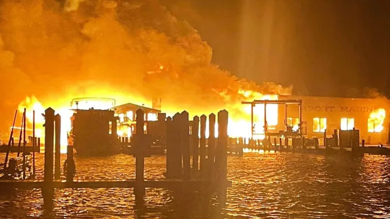 Massive flames break out in Mystic