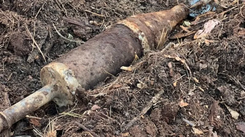 Bomb squad removes mortar shell from backyard in Bourne