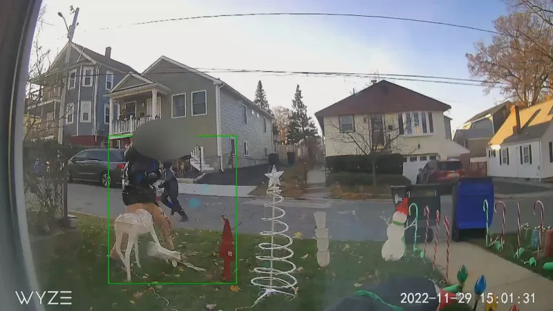 Caught on camera: Christmas vandals break boy's heart
