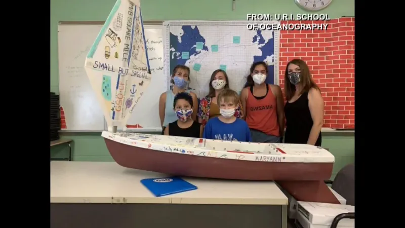 Unmanned mini sailboat designed by R.I. students reaches coast of England