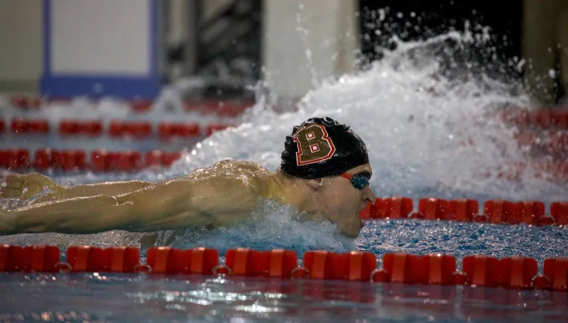 Men's swimming maintains lead on second day of Bruno Invite