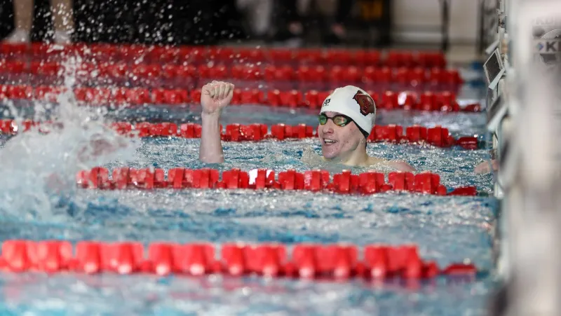 Three more school records set as men's swimming wins Bruno Invite
