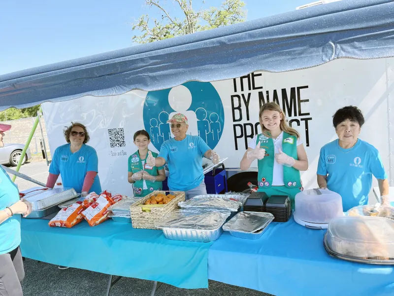 Junior Girl Scouts spread bicycle safety with The By Name Project