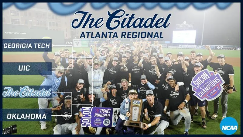 The Citadel Tabbed No. 3 Seed in Atlanta Regional for NCAA Baseball Championship