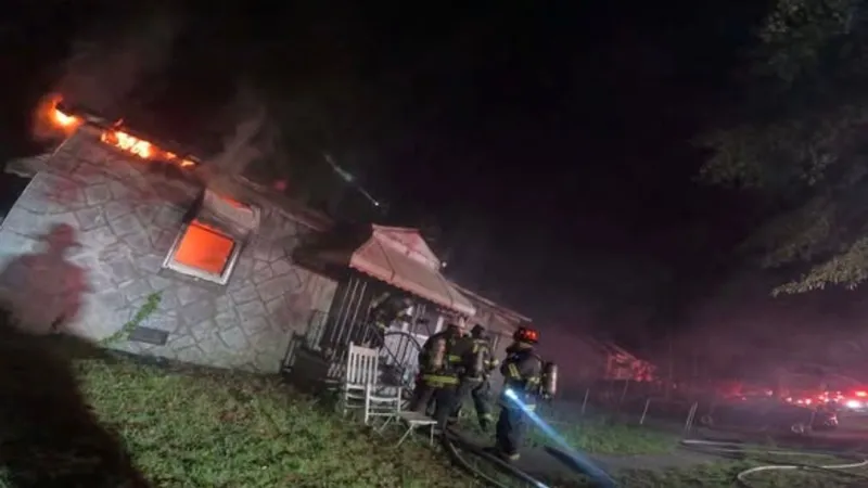 Columbia firefighters battle late-night house fire