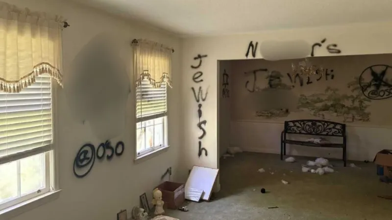 13-year-old accused of racist, antisemitic vandalism at vacant home