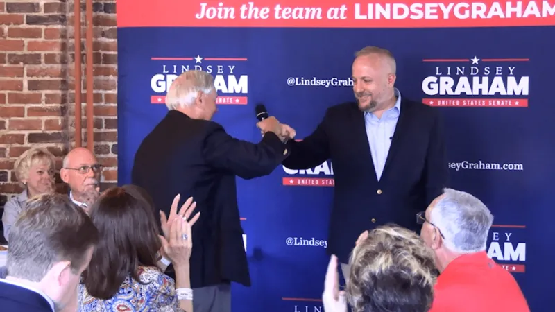 Sen. Graham talks gas prices, business during Fry endorsement event