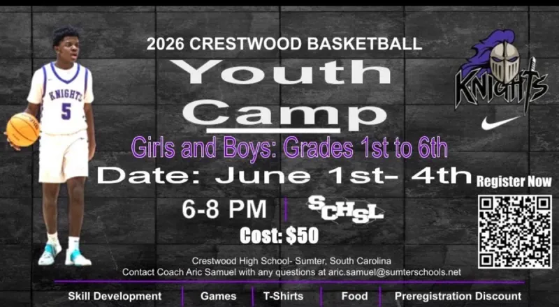 Crestwood youth basketball camp for 1st-4th grade opens Monday
