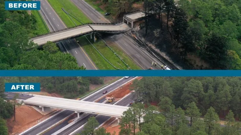 Bridge over I-20 reopens in Aiken County after 2025 collapse