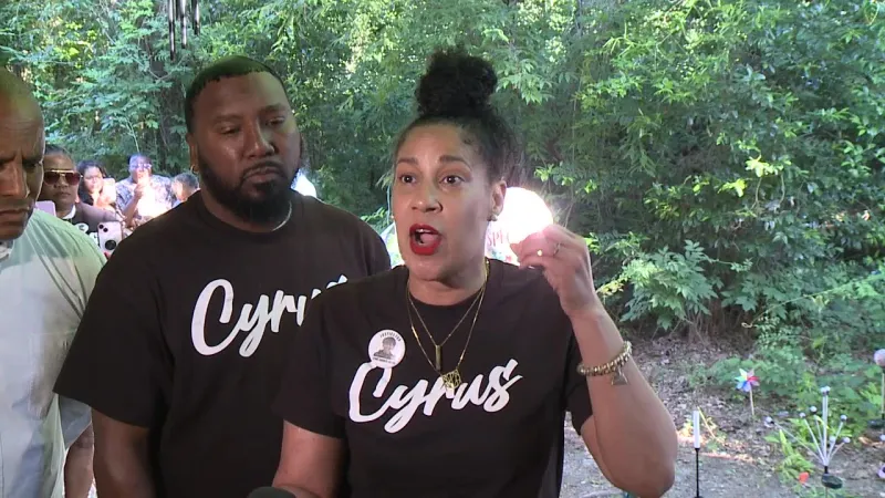 WATCH IN FULL: Nicole Carmack and Troy Belton, parents of slain teenager, speak at memorial gathering
