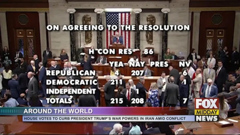 House Votes To Curb Trump's War Powers In Iran
