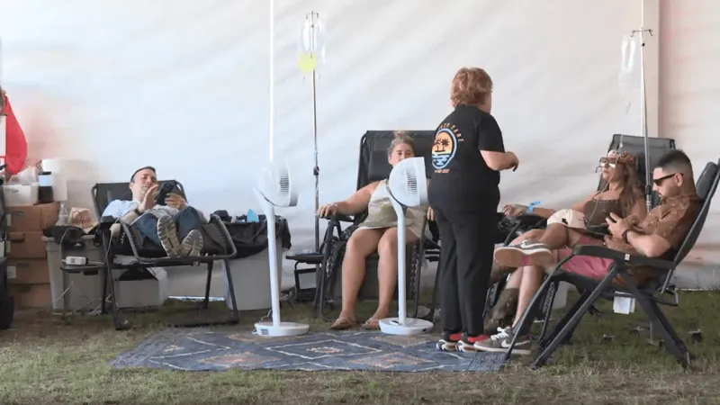 Need a festival breather? CCMF wellness tent offers glam touch-ups, ice baths and IVs