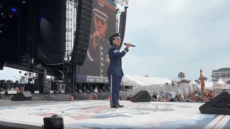 Air Force Staff Sgt. Victoria Park sings national anthem at CCMF, aims to inspire