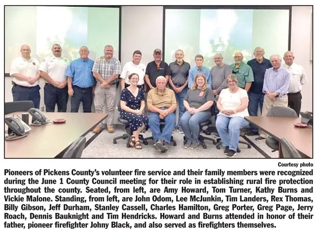 County recognizes founders of rural fire departments